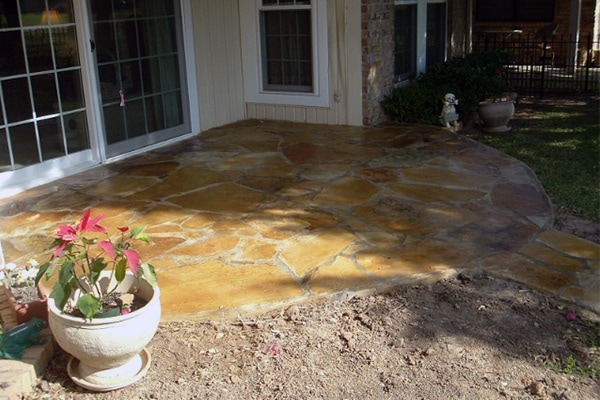 drainage - stone patio