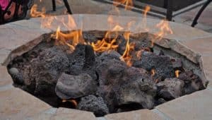 outdoor living features - fire pit