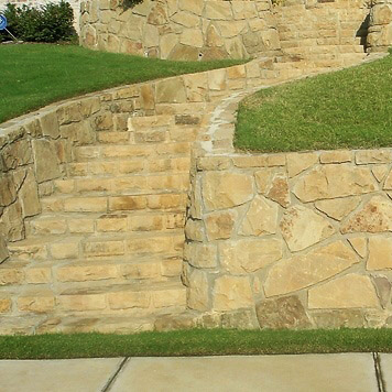 stone steps and edging