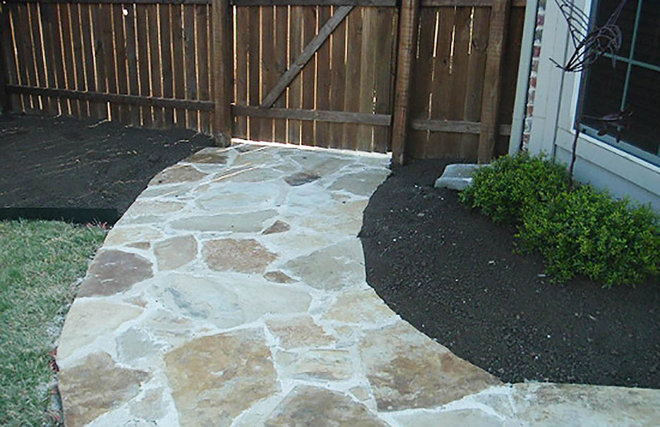 Stone Pathway installed by Circle D Construction in Fort Worth TX