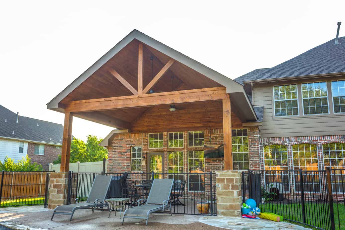 outdoor living - outdoor living space with covered patio