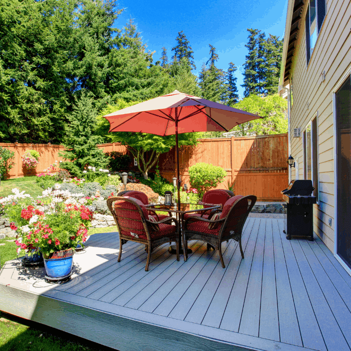 Outdoor Living Space and Deck by Circle D Construction